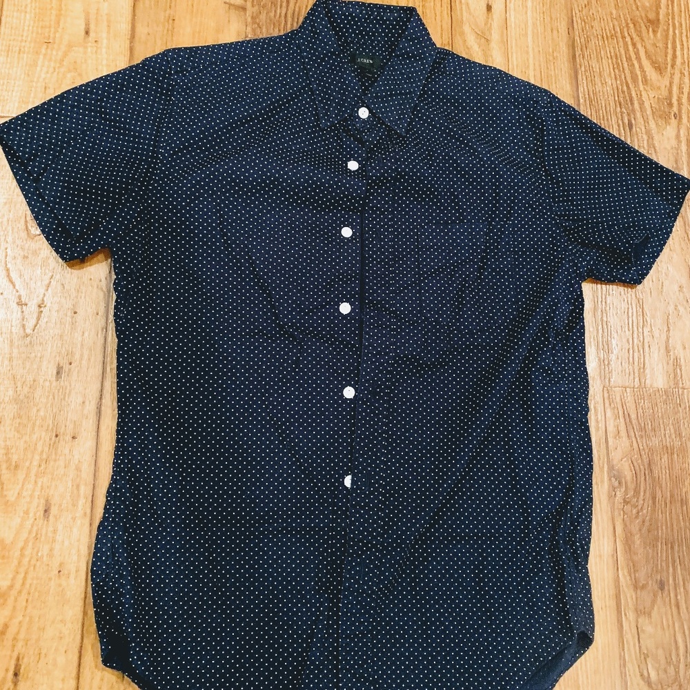 J Crew Navy Button Down Size S